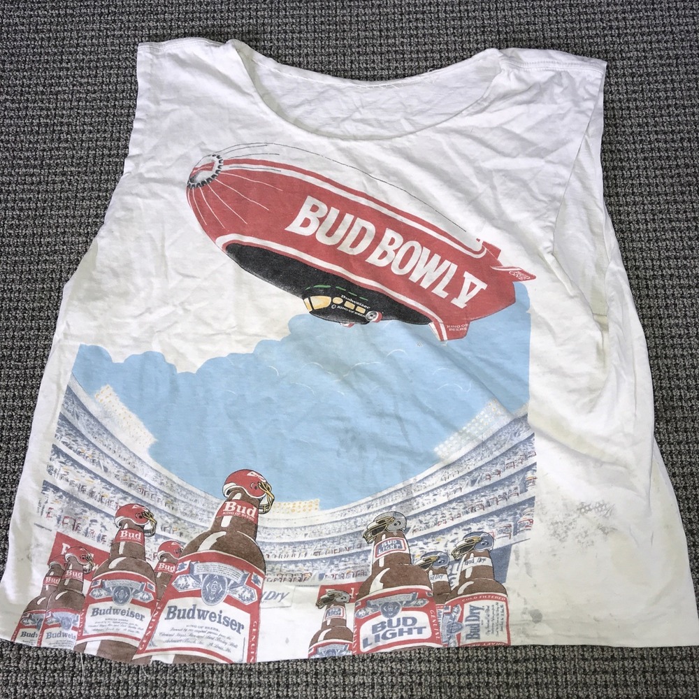 Bud Bowl‎ V Cut Off Tee Vintage